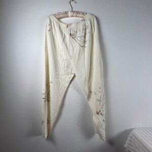 Staley Gretzinger Hand Printed Art To Wear Straight Crop Pants Cream Lagenlook 2